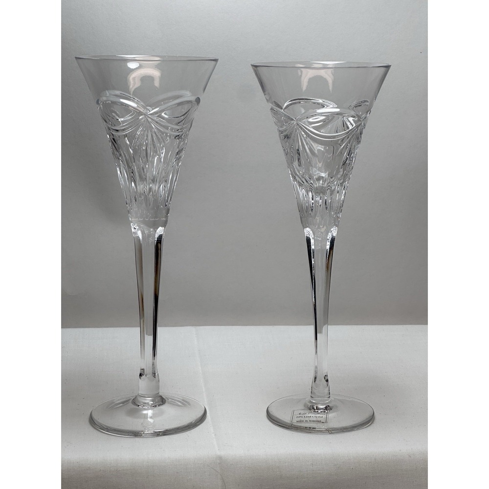 Noble Excellence 24%‎ Lead Crystal Duchess Champagne Flute 9 1/4"Romania